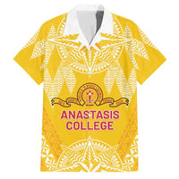 Personalised Anastasis College Family Matching Mermaid Dress and Hawaiian Shirt Tonga Ngatu Pattern - Polynesian Pride