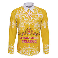 Personalised Anastasis College Family Matching Off Shoulder Short Dress and Hawaiian Shirt Tonga Ngatu Pattern - Polynesian Pride