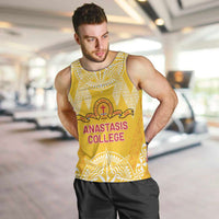 Personalised Anastasis College Men Tank Top Tonga Ngatu Pattern - Polynesian Pride
