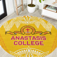 Anastasis College Round Carpet Tonga Ngatu Pattern - Polynesian Pride