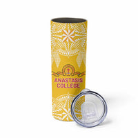 Personalised Anastasis College Skinny Tumbler Tonga Ngatu Pattern - Polynesian Pride