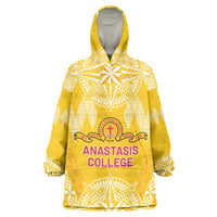 Personalised Anastasis College Wearable Blanket Hoodie Tonga Ngatu Pattern - Polynesian Pride