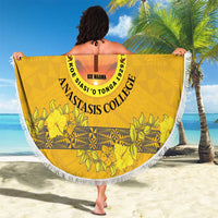 Tonga Anastasis College Beach Blanket Tongan Ngatu Kupesi Pattern - Polynesian Pride