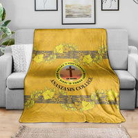 Tonga Anastasis College Blanket Tongan Ngatu Kupesi Pattern - Polynesian Pride