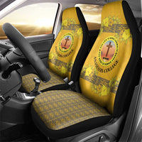 Tonga Anastasis College Car Seat Cover Tongan Ngatu Kupesi Pattern - Polynesian Pride