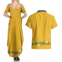 Tonga Anastasis College Couples Matching Summer Maxi Dress and Hawaiian Shirt Tongan Ngatu Kupesi Pattern LT05 - Polynesian Pride