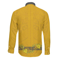 Tonga Anastasis College Family Matching Off The Shoulder Long Sleeve Dress and Hawaiian Shirt Tongan Ngatu Kupesi Pattern - Polynesian Pride