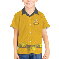 Tonga Anastasis College Family Matching Short Sleeve Bodycon Dress and Hawaiian Shirt Tongan Ngatu Kupesi Pattern - Polynesian Pride