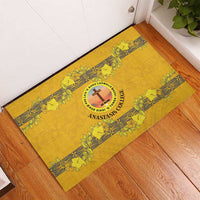 Tonga Anastasis College Rubber Doormat Tongan Ngatu Kupesi Pattern LT05 - Polynesian Pride