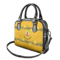 Tonga Anastasis College Shoulder Handbag Tongan Ngatu Kupesi Pattern LT05 - Polynesian Pride