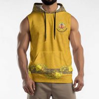 Tonga Anastasis College Sleeveless Hoodie Tongan Ngatu Kupesi Pattern LT05 - Polynesian Pride