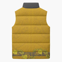 Tonga Anastasis College Sleeveless Puffer Jacket Tongan Ngatu Kupesi Pattern LT05 - Polynesian Pride
