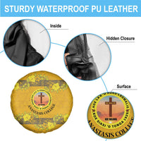 Tonga Anastasis College Spare Tire Cover Tongan Ngatu Kupesi Pattern - Polynesian Pride