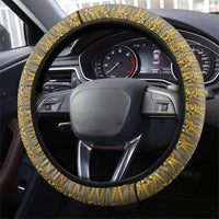 Tonga Anastasis College Steering Wheel Cover Tongan Ngatu Kupesi Pattern LT05 - Polynesian Pride