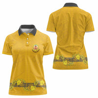 Tonga Anastasis College Women Polo Shirt Tongan Ngatu Kupesi Pattern - Polynesian Pride