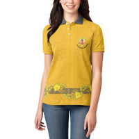 Tonga Anastasis College Women Polo Shirt Tongan Ngatu Kupesi Pattern LT05 - Polynesian Pride