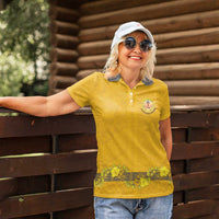 Tonga Anastasis College Women Polo Shirt Tongan Ngatu Kupesi Pattern LT05 - Polynesian Pride