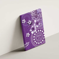 Cook Islands Canvas Wall Art Purple Hibiscus And Stars LT05 - Polynesian Pride