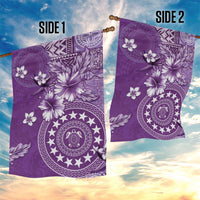 Cook Islands Garden Flag Purple Hibiscus And Stars LT05 - Polynesian Pride