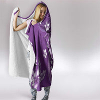 Cook Islands Hooded Blanket Purple Hibiscus And Stars LT05 - Polynesian Pride