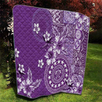 Cook Islands Quilt Purple Hibiscus And Stars