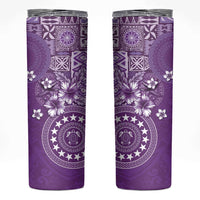 Cook Islands Skinny Tumbler Purple Hibiscus And Stars