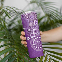 Cook Islands Skinny Tumbler Purple Hibiscus And Stars
