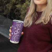 Cook Islands Tumbler Cup Purple Hibiscus And Stars LT05 - Polynesian Pride