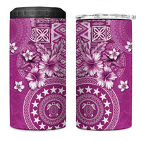 Cook Islands 4 in 1 Can Cooler Tumbler Fandango Hibiscus And Stars LT05 One Size: 16 oz Fandango - Polynesian Pride