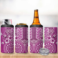 Cook Islands 4 in 1 Can Cooler Tumbler Fandango Hibiscus And Stars LT05 - Polynesian Pride