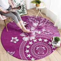 Cook Islands Round Carpet Fandango Hibiscus And Stars LT05 - Polynesian Pride