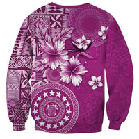 Cook Islands Sweatshirt Fandango Hibiscus And Stars LT05 - Polynesian Pride