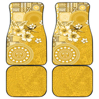 Cook Islands Car Mats Yellow Hibiscus And Stars LT05 - Polynesian Pride