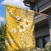 Cook Islands Garden Flag Yellow Hibiscus And Stars LT05 - Polynesian Pride