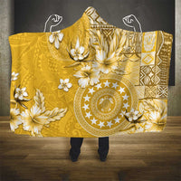 Cook Islands Hooded Blanket Yellow Hibiscus And Stars LT05 - Polynesian Pride