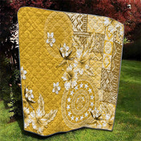 Cook Islands Quilt Yellow Hibiscus And Stars