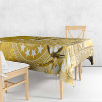 Cook Islands Tablecloth Yellow Hibiscus And Stars LT05 - Polynesian Pride