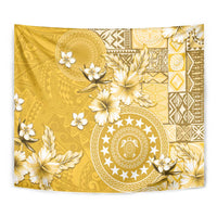 Cook Islands Tapestry Yellow Hibiscus And Stars