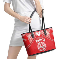 Tahiti Football Leather Tote Bag Coat Of Arms Polynesian Tribal Pattern