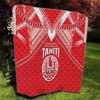 Tahiti Football Quilt Coat Of Arms Polynesian Tribal Pattern