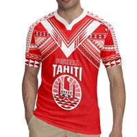 Custom Tahiti Football Rugby Jersey Coat Of Arms Polynesian Tribal Pattern