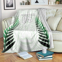 Custom New Zealand Fern Football Blanket Simple Style LT05 White - Polynesian Pride