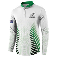 Custom New Zealand Fern Football Button Sweatshirt Simple Style LT05 - Polynesian Pride