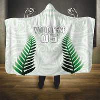 Custom New Zealand Fern Football Hooded Blanket Simple Style LT05 - Polynesian Pride