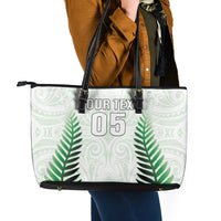 Custom New Zealand Fern Football Leather Tote Bag Simple Style