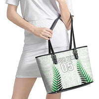 Custom New Zealand Fern Football Leather Tote Bag Simple Style
