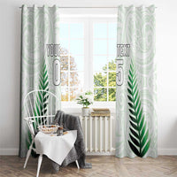 Custom New Zealand Fern Football Window Curtain Simple Style LT05 - Polynesian Pride