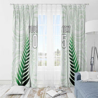 Custom New Zealand Fern Football Window Curtain Simple Style LT05 - Polynesian Pride