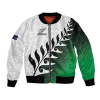 Custom New Zealand Football Bomber Jacket Go Aotearoa