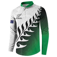 Custom New Zealand Football Button Sweatshirt Go Aotearoa LT05 - Polynesian Pride